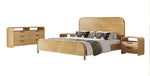Eastern King Dresden - Modern Natural Acacia 2-Drawer Nightstand Bedroom Set
