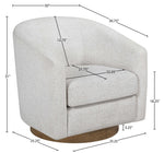 Modra - Performance Fabric Upholstered Swivel Accent Chair