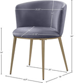 Skylar - Dining Chair with Gold Legs (Set of 2)