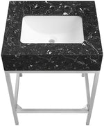 Marmo - Engineered Marble Bathroom Vanity With Chrome Base