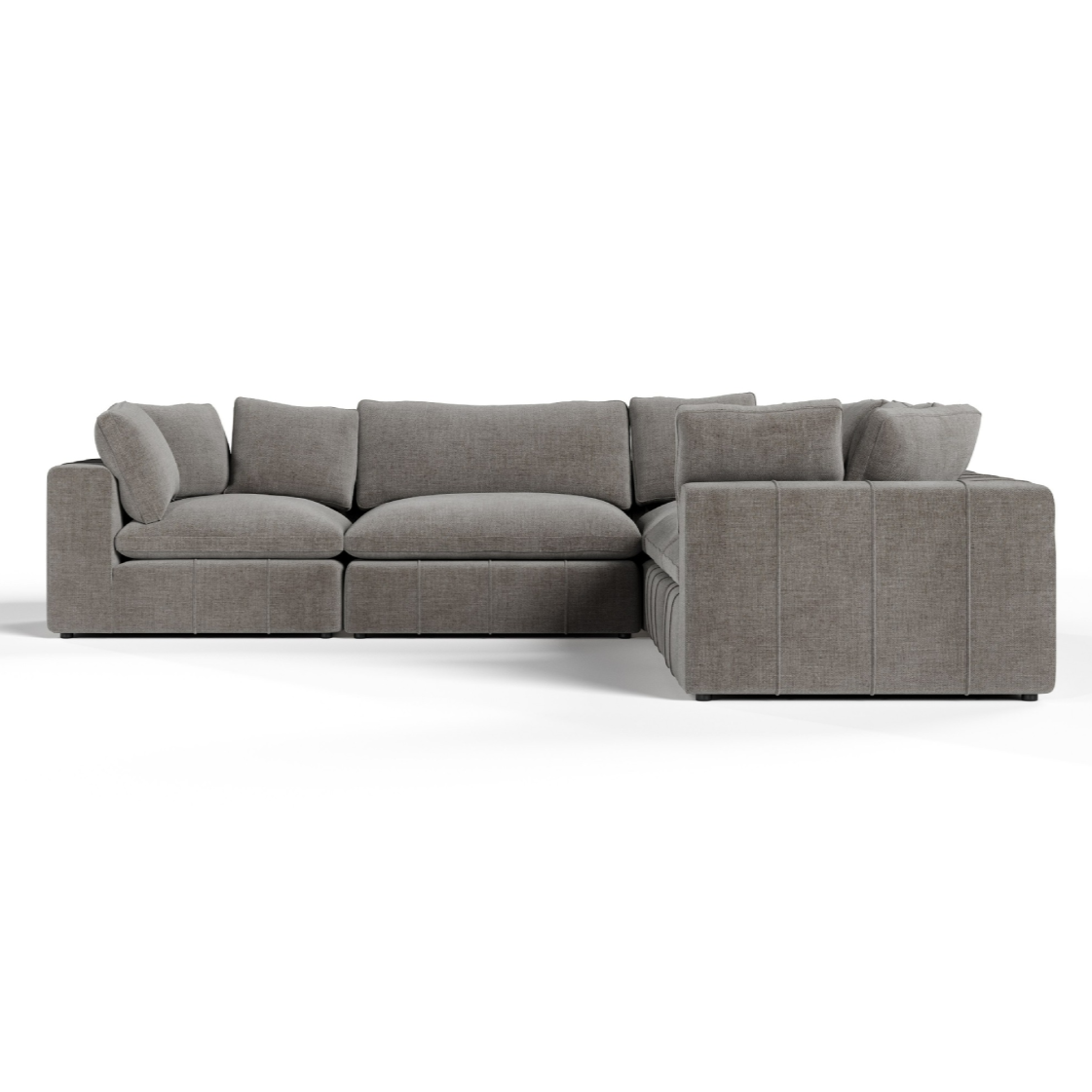 Vicki - Modern Grey Fabric Modular Sectional Sofa-5-Piece Sectional by VIG Furniture - View 4