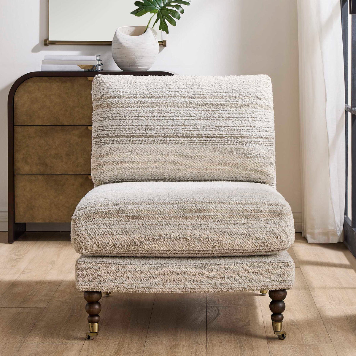 Chatsworth - Modern Slipper Chair - White