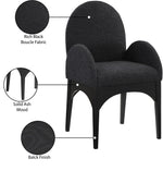 Waldorf - Boucle Dining Arm Chair With Black Legs