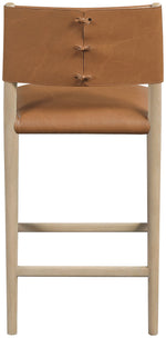Andie - Vegan Leather Upholstered Counter Stool - Natural Base
