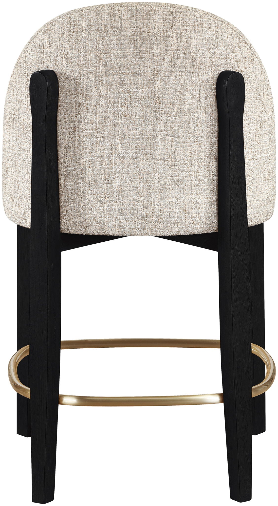 Torino - Counter Stool With Brushed Black Base