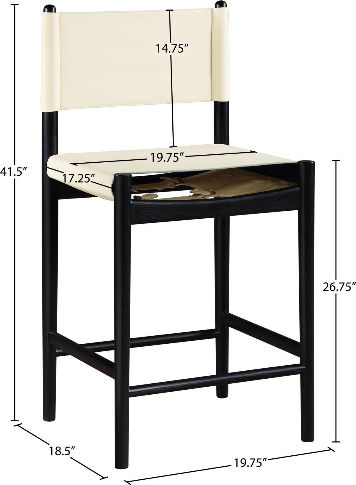 Rawlins - Counter Stool - Black Frame
