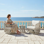 Breeze - Powder Coated Metal Outdoor Conversation Set With Cushions