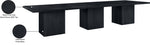 Belinda - Wood Mid-Century Modern Modular Dining Table - Black