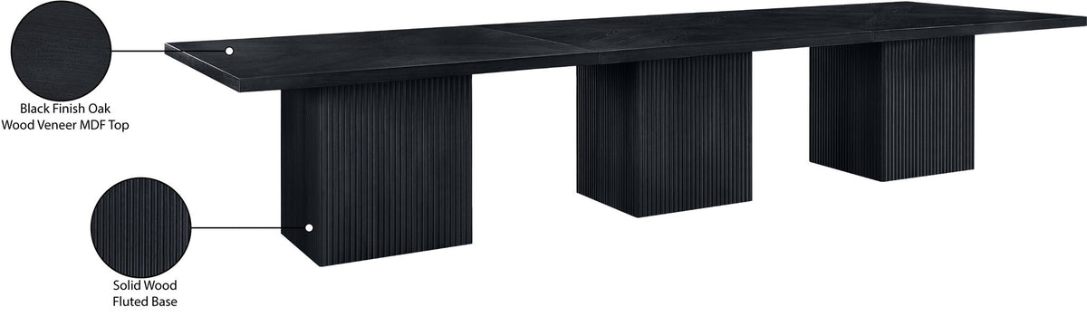Belinda - Wood Mid-Century Modern Modular Dining Table - Black