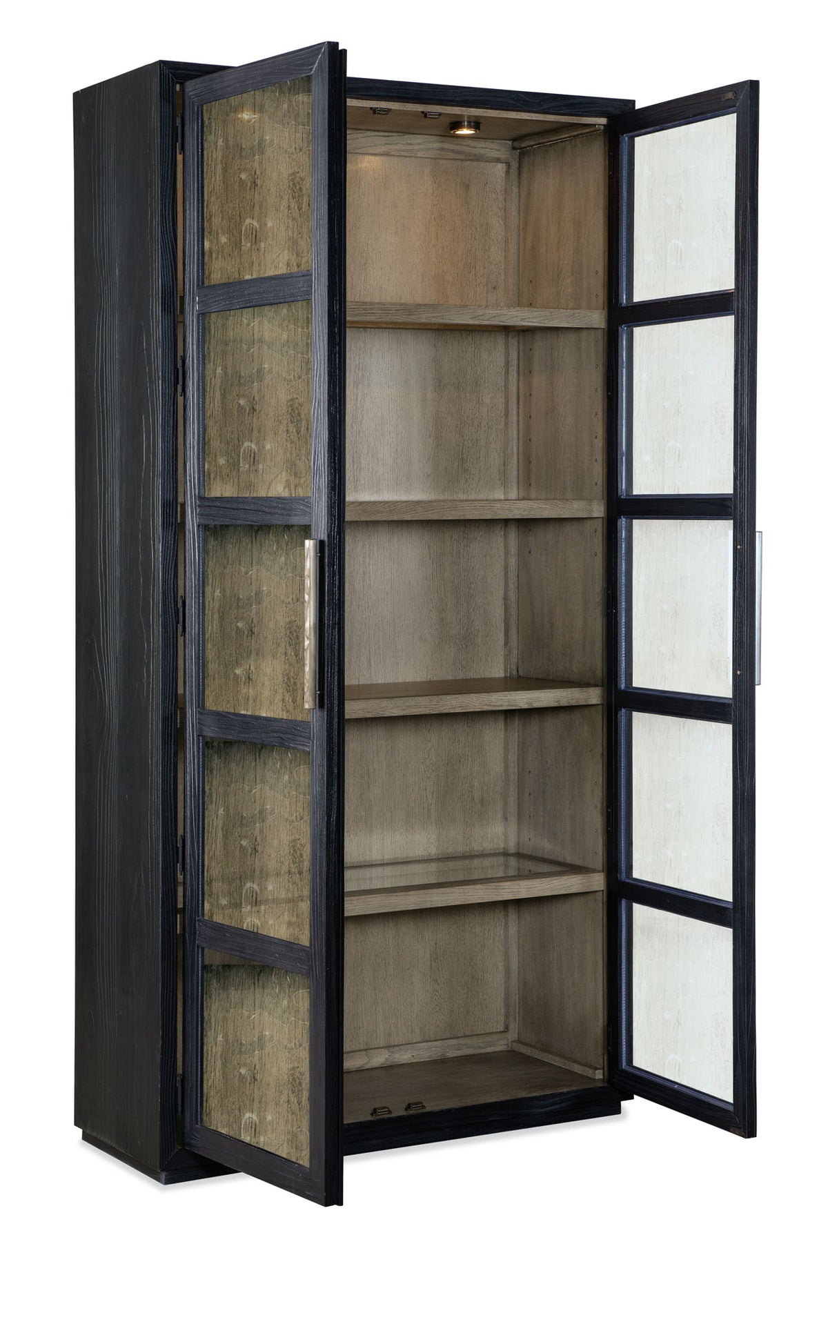 Linville Falls - Shou Sugi Ban Curio Cabinet - Black