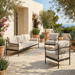 Leni - 3-Piece Outdoor Conversation Set - Moonveil / Warm Gray