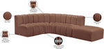 Arc - Faux Leather 5 Piece Corner Modular Sofa