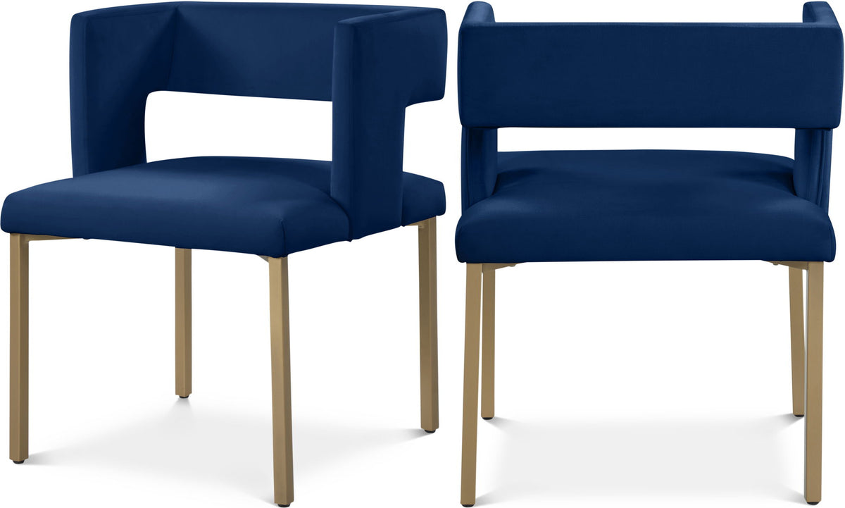 Caleb - Dining Chair with Gold Legs (Set of 2)