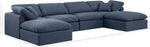 Indulge - Linen 6 Piece Modular Double Chaise Sectional