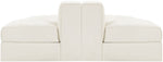 Rummi - Velvet Performance Fabric Upholstered 2 Piece  Rounded Modular Loveseat