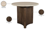 Pietra - Travertine And Mango Wood Dining Table