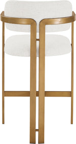 Aurum - Linen Textured Fabric Upholstered Counter Stool