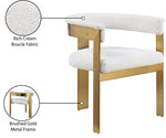 Romeo - Boucle Dining Chair With Gold Base (Set of 2)