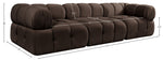 Orin - Velvet Performance Fabric Upholstered 3 Piece Modular Sofa