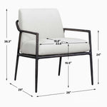 Thayer - Outdoor Upholstered Lounge Chair - Bronze / White
