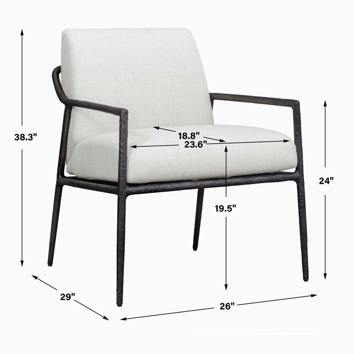 Thayer - Outdoor Upholstered Lounge Chair - Bronze / White