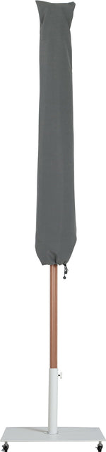 Amalfi - Aluminum Patio Umbrella - White Base / Light Brown Pole