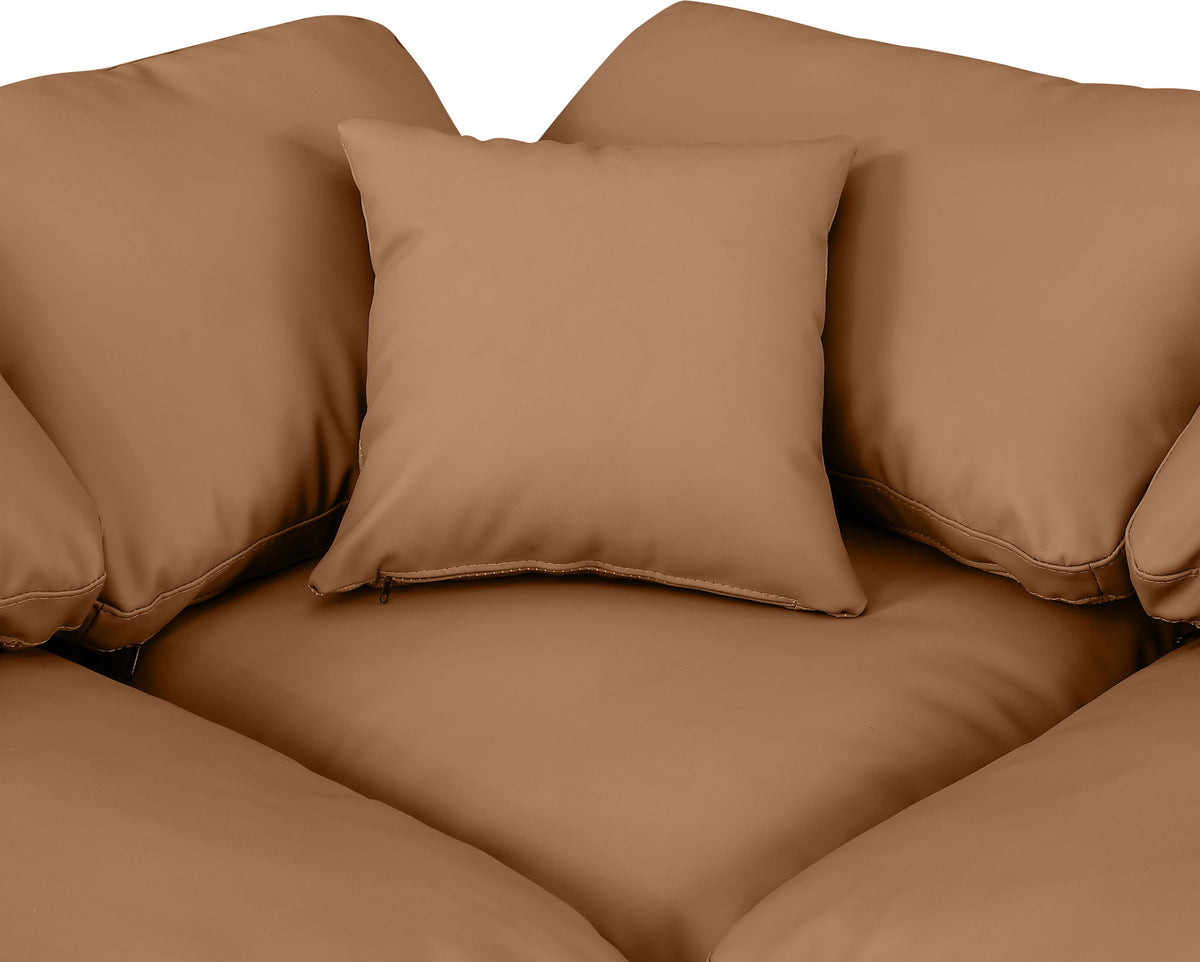 Indulge - Faux Leather 7 Piece Modular U-Shaped Sectional