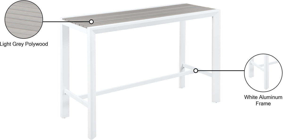 Nizuc - Outdoor Patio Rectangle Bar Table