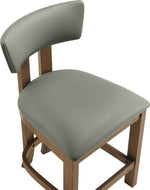 Lavrin - Vegan Leather Upholstered Counter Stool (Set of 2) - Walnut Base