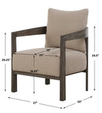 Sienna - Sand Fabric Accent Chair