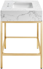 Marmo - Engineered Marble Bathroom Vanity With Gold Base