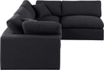Comfy - 4 Piece Linen Fabric Modular Armless Sectional
