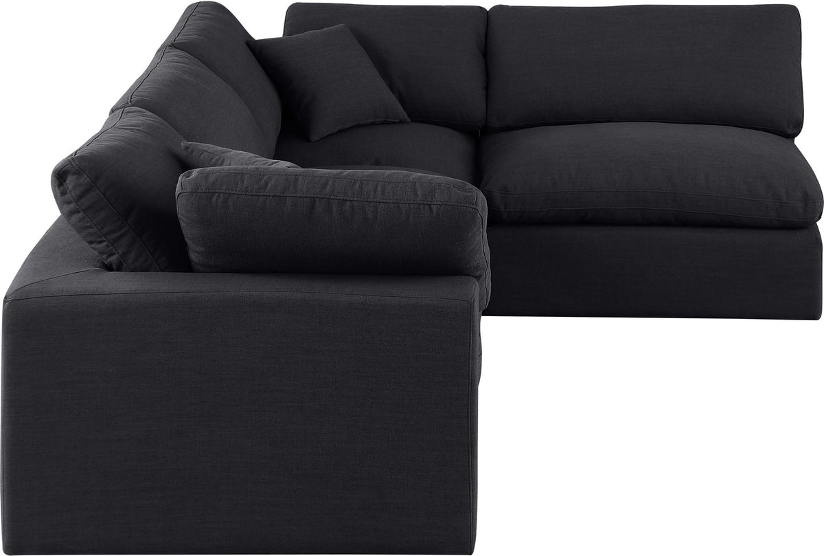 Comfy - 4 Piece Linen Fabric Modular Armless Sectional
