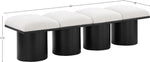 Pavilion - 4 Piece Modular Bench With Black Base
