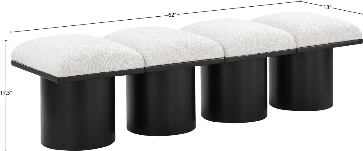 Pavilion - 4 Piece Modular Bench With Black Base