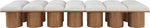 Pavilion - 14 Piece Modular Bench With Brown Base