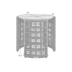 Driftbay - Rattan Round Outdoor Side Table With Sintered Stone Table Top - Natural