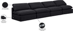 Indulge - Linen 4 Seat Modular Armless Sofa