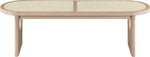 Canovia - Solid Wood And Faux Cane Bench