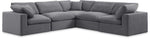 Comfy - 5 Piece Velvet Modular Corner Sectional