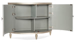 Melange - Marguerite 2-Door Demilune Chest - Silver