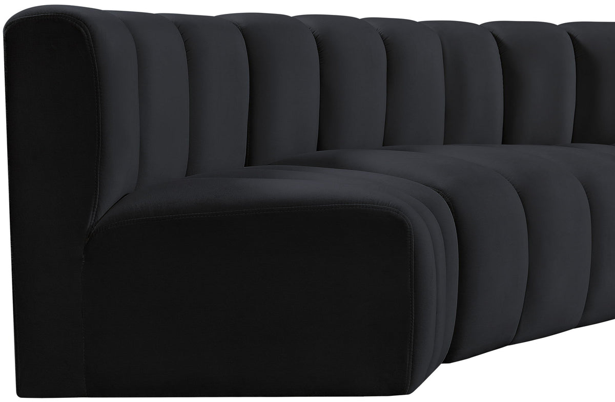 Arc - Velvet 8 Piece U-Shaped Modular Sofa