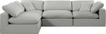 Comfy - 4 Piece Linen Fabric Modular Armless Sectional