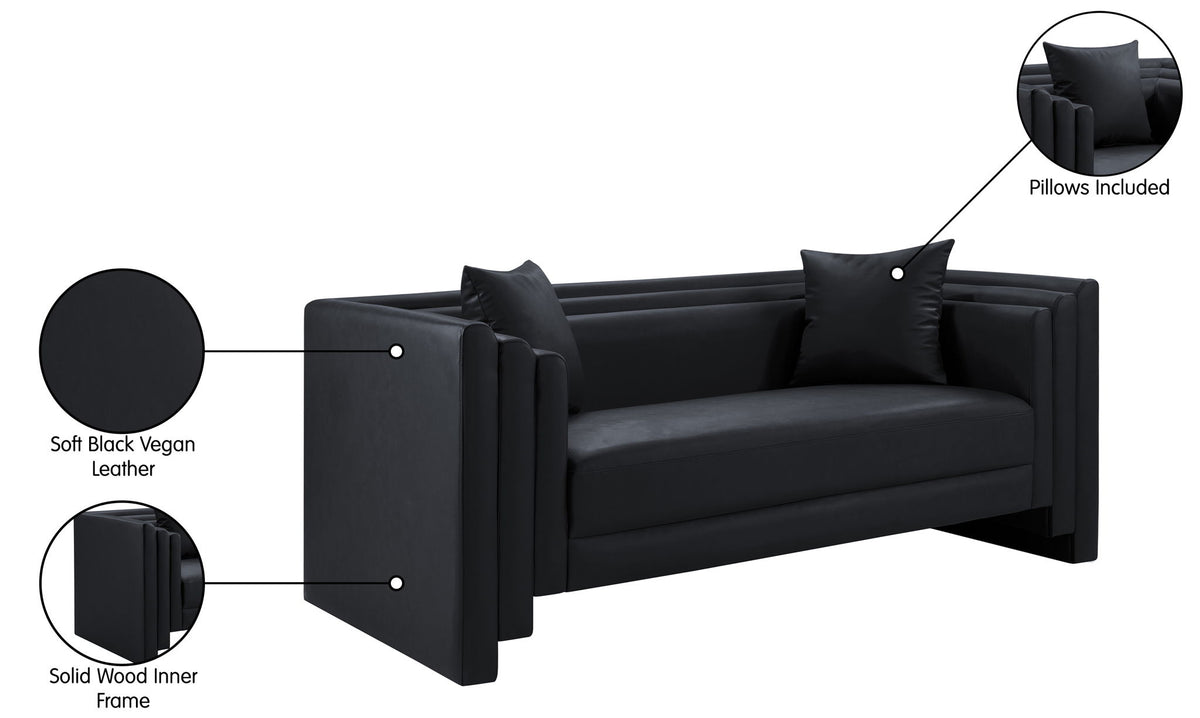 Everett - Vegan Leather Upholstered Loveseat