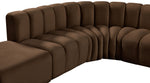 Arc - Velvet 10 Piece Modular Sofa - Brown