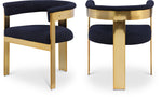 Romeo - Boucle Dining Chair With Gold Base (Set of 2)
