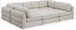 Beckham - 6 Piece Modular U-Shaped Armless Sectional