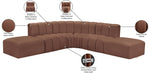 Arc - Faux Leather 6 Piece Corner Modular Sofa
