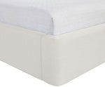 Kendall - Linen Textured Fabric Upholstered Bed - Cream