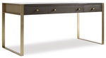 Curata - Writing Desk - Dark Brown / Gold